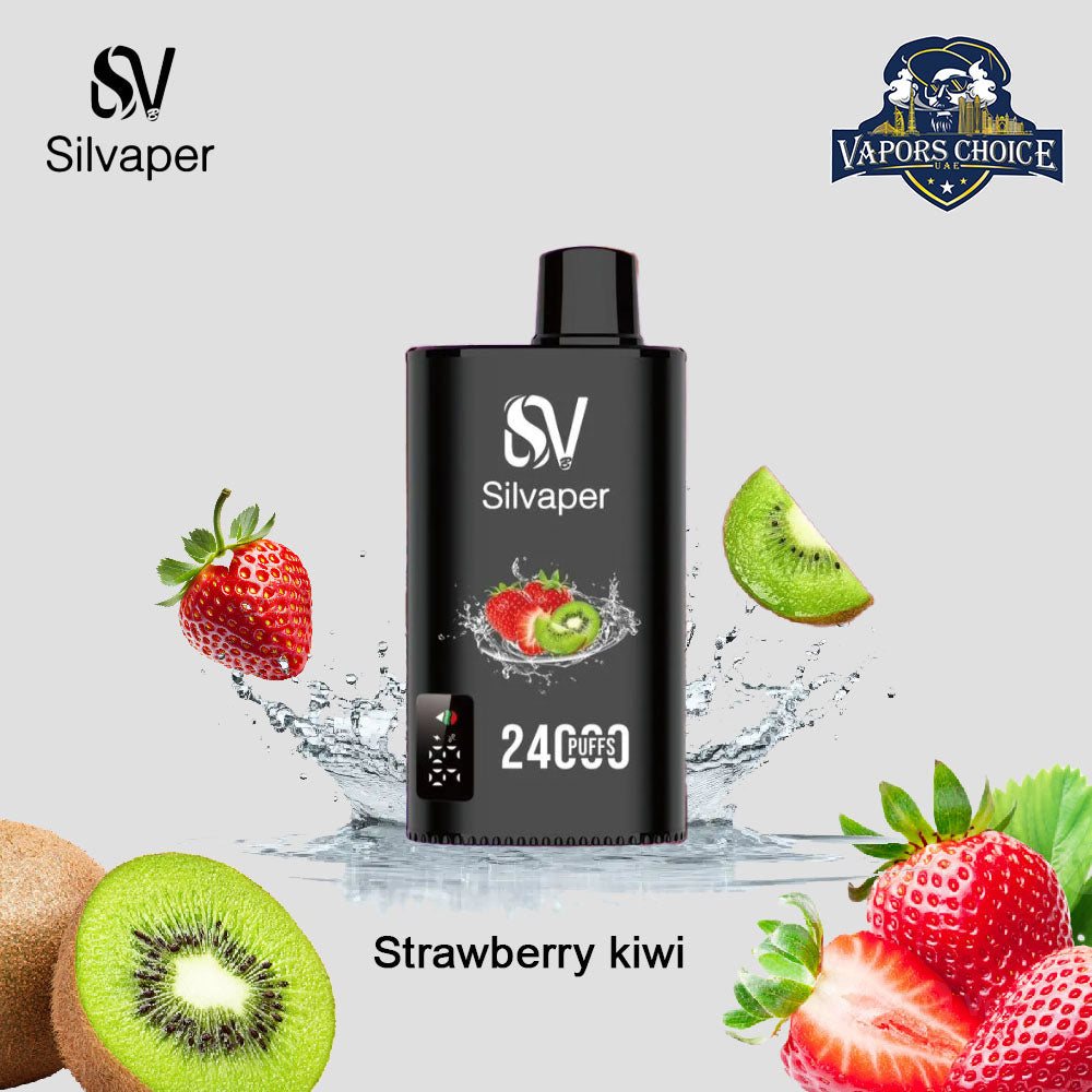 SILVAPER 24000 PUFFS (20mg) - DISPOSABLE VAPE Strawberry Kiwi UAE Dubai & Sharja 