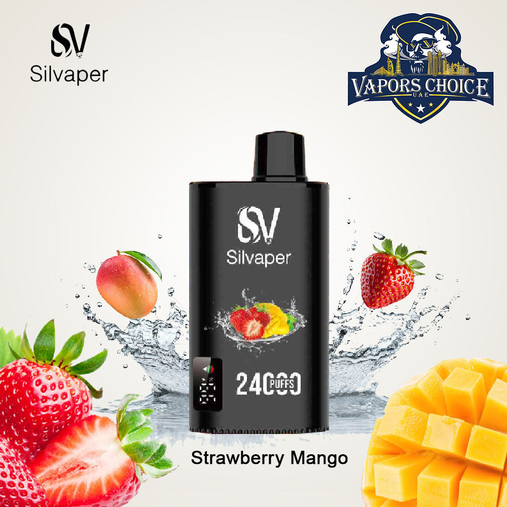 SILVAPER 24000 PUFFS (20mg) - DISPOSABLE VAPE Strawberry Mango UAE Abu Dhabi