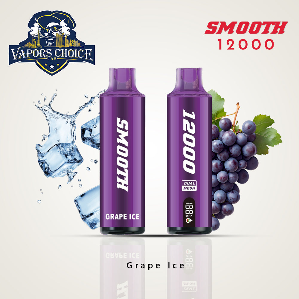 SMOOTH WHALE (20mg) 12000 PUFFS - DISPOSABLE VAPE Grape Ice UAE Ajman