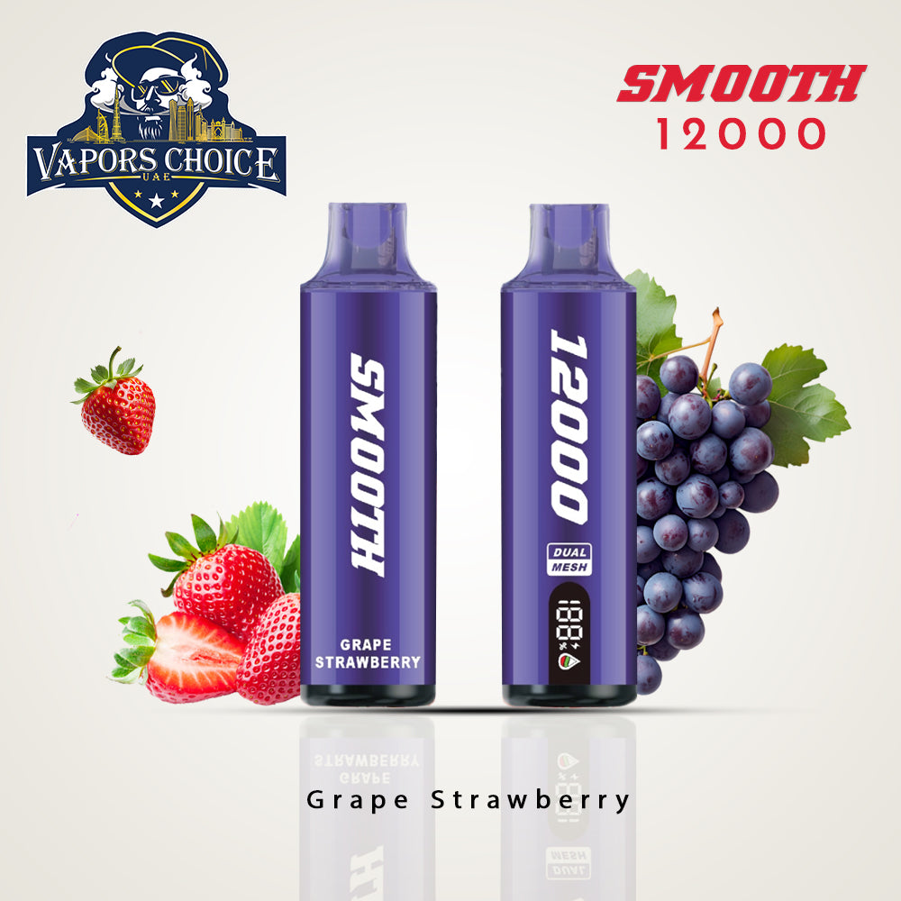 SMOOTH WHALE (20mg) 12000 PUFFS - DISPOSABLE VAPE Grape Strawberry UAE Al Sharjah
