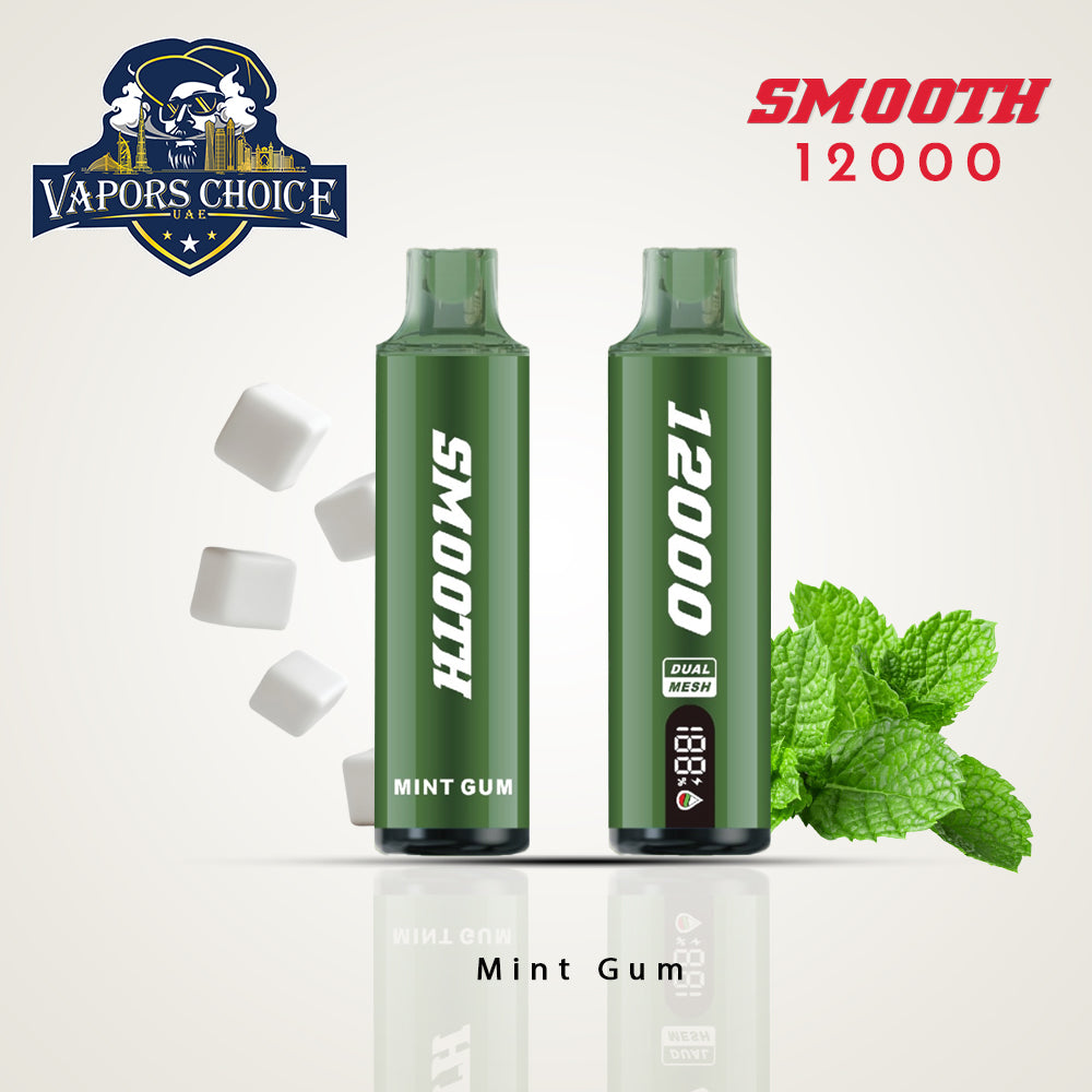 SMOOTH WHALE (20mg) 12000 PUFFS - DISPOSABLE VAPE Mint Gum UAE Fujairah 