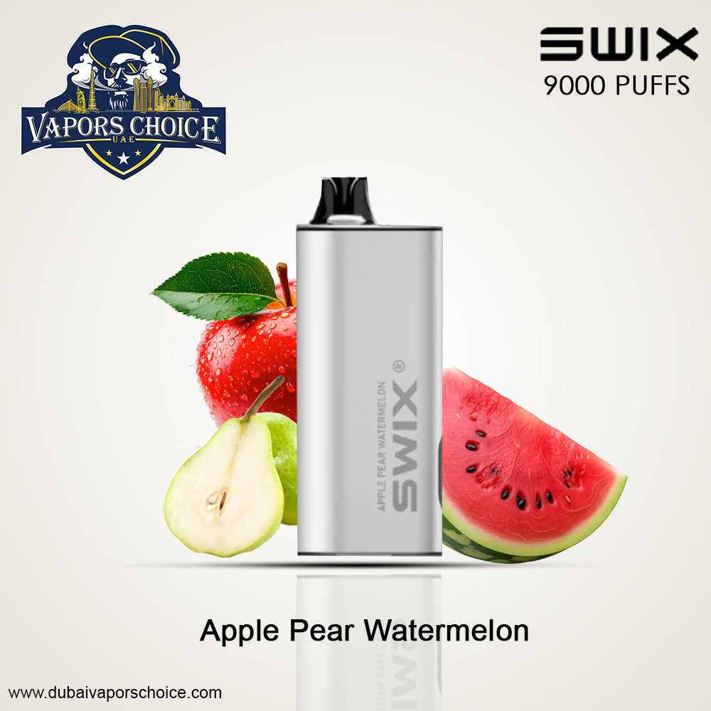SWIX MATE 9K PUFFS DISPOSABLE VAPE Non-Rechargeable Apple Pear Watermelon UAE Abu Dhabi