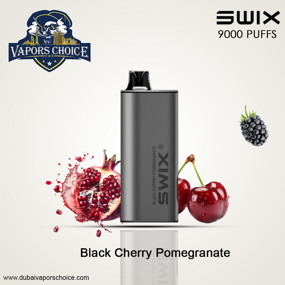 SWIX MATE 9K PUFFS DISPOSABLE VAPE Non-Rechargeable Black Cherry Pomegranate UAE Abu Dhabi & Dubai
