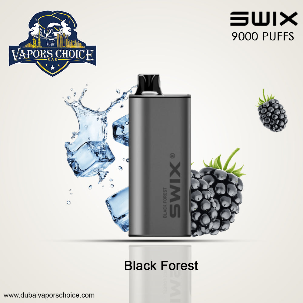 SWIX MATE 9K PUFFS DISPOSABLE VAPE Non-Rechargeable Black Forest UAE Abu Dhabi & Al Ain