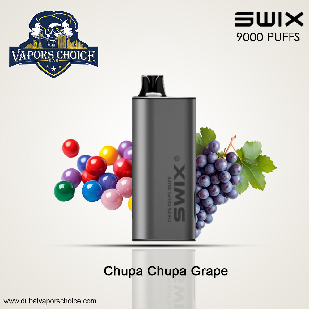 SWIX MATE 9K PUFFS DISPOSABLE VAPE Non-Rechargeable Chupa Chupa Grape UAE Abu Dhabi & Al Sharjah