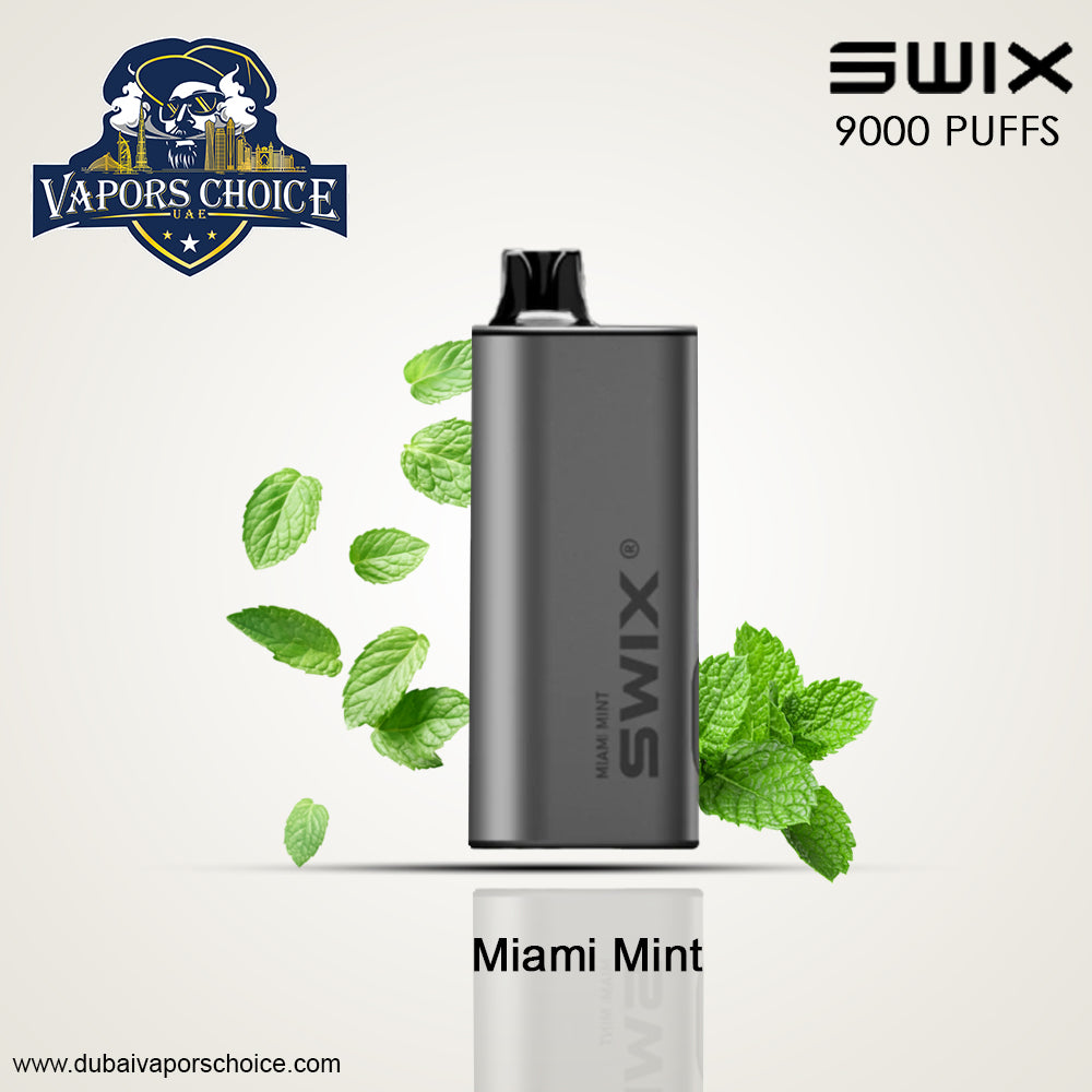 SWIX MATE 9K PUFFS DISPOSABLE VAPE Non-Rechargeable Miami Mint UAE Abu Dhabi & Ras Al-Khaimah