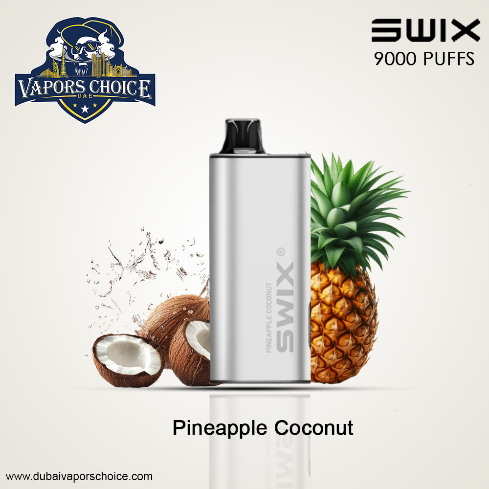 SWIX MATE 9K PUFFS DISPOSABLE VAPE Non-Rechargeable Pineapple Coconut UAE Dubai