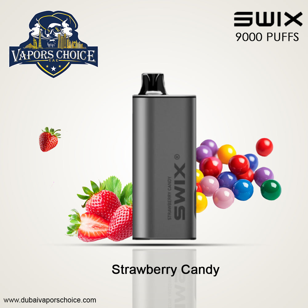 SWIX MATE 9K PUFFS DISPOSABLE VAPE Non-Rechargeable Strawberry Candy UAE Dubai & Abu Dhabi