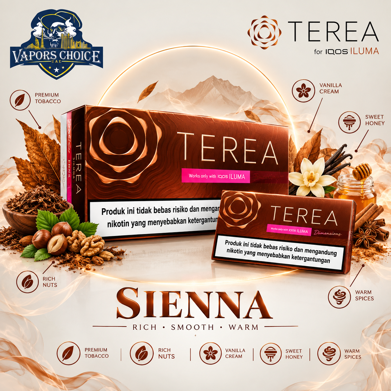 IQOS TEREA Sticks Indonesia (10 Packs) & Sienna & UAE & Fujairah