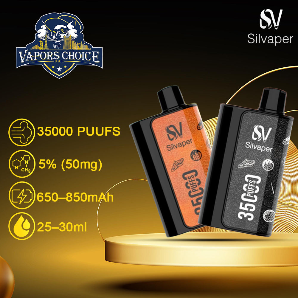 Silvaper 35000 Disposable Vape ,5% Nicotine, Rechargeable , Mesh Coil 2st UAE Dubai