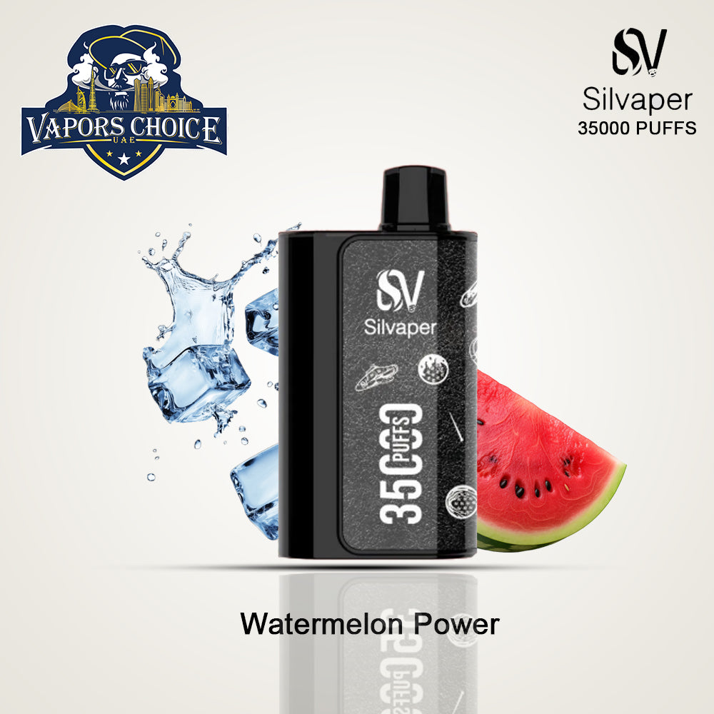 Silvaper 35000 Disposable Vape ,5% Nicotine, Rechargeable , Mesh Coil Watermelon Power UAE Abu Dhabi & Al Sharjah