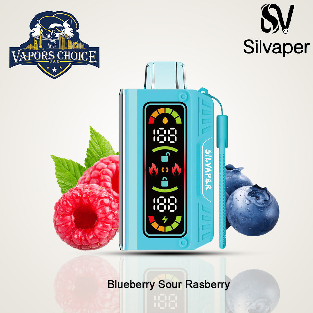 Silvaper (3mg) 20000 PUFFS DTL - DISPOSABLE VAPE Blueberry Sour Rasberry UAE Dubai & Al Ain