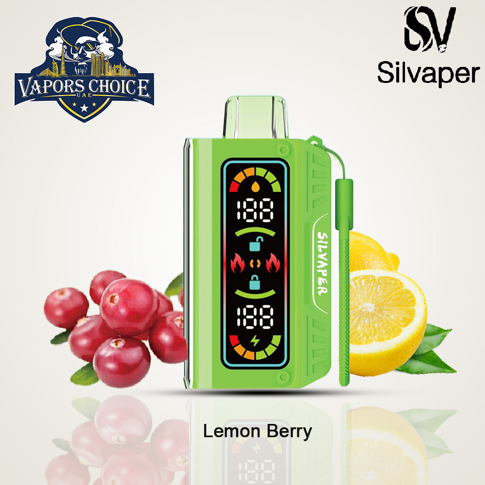Silvaper (3mg) 20000 PUFFS DTL - DISPOSABLE VAPE Lemon Berry UAE Dubai 