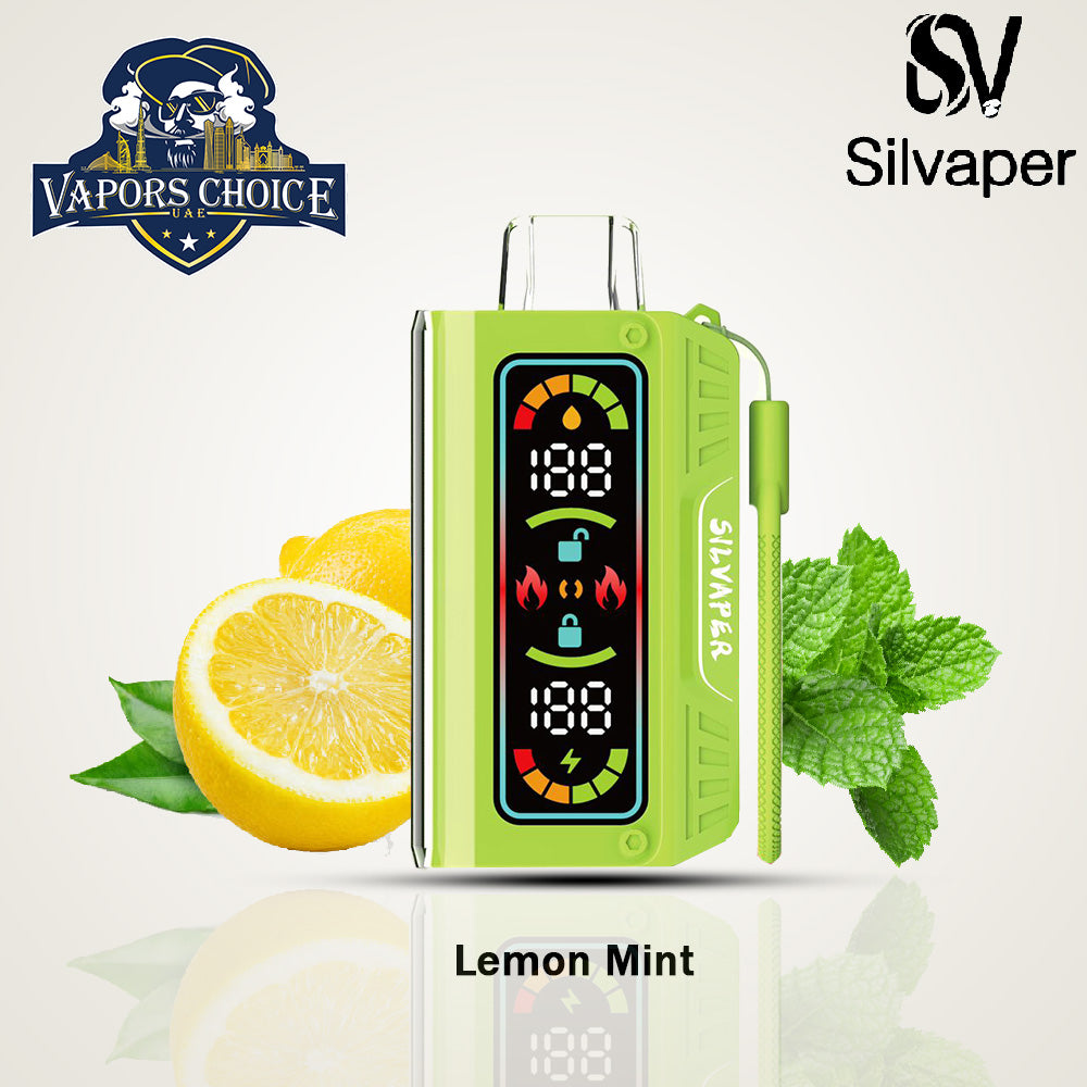 Silvaper (3mg) 20000 PUFFS DTL - DISPOSABLE VAPE Lemon Mint UAE Abu Dhabi & Ajman