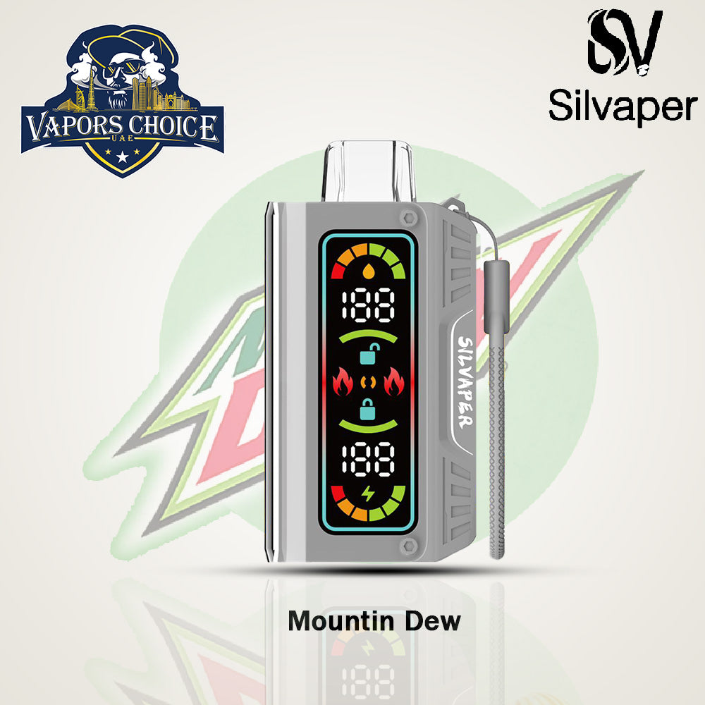 Silvaper (3mg) 20000 PUFFS DTL - DISPOSABLE VAPE Mountin Dew UAE Abu Dhabi & Al Ain