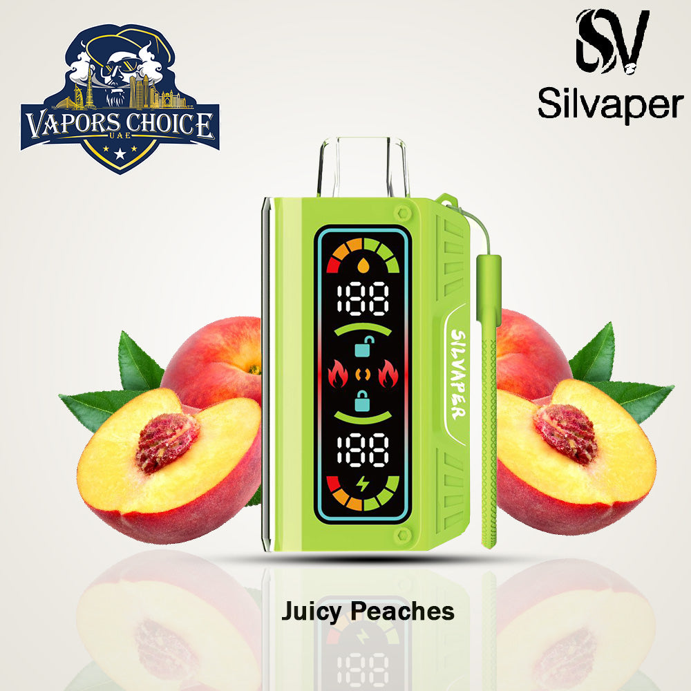 Silvaper (3mg) 20000 PUFFS DTL - DISPOSABLE VAPE Juicy Peaches UAE Al Ain & Ajman
