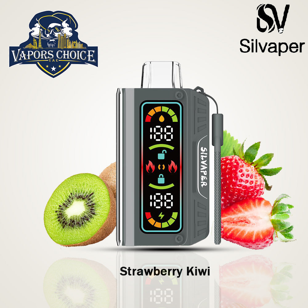 Silvaper (3mg) 20000 PUFFS DTL - DISPOSABLE VAPE Strawberry Kiwi UAE Ras Al-Khaimah & Ajman 