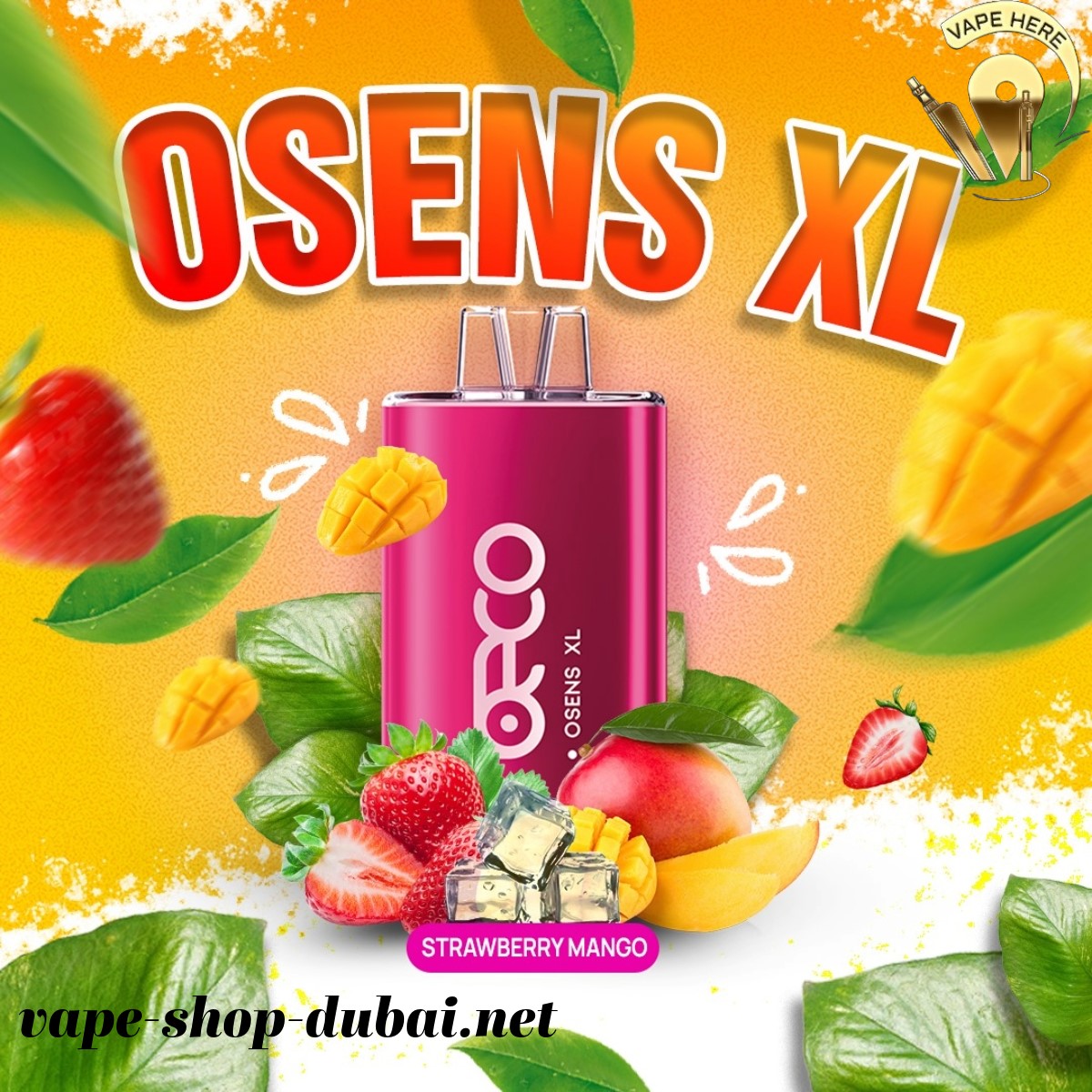 BECO OSENS XL 10000 PUFFS Strawberry Mango DISPOSABLE VAPE UAE Dubai