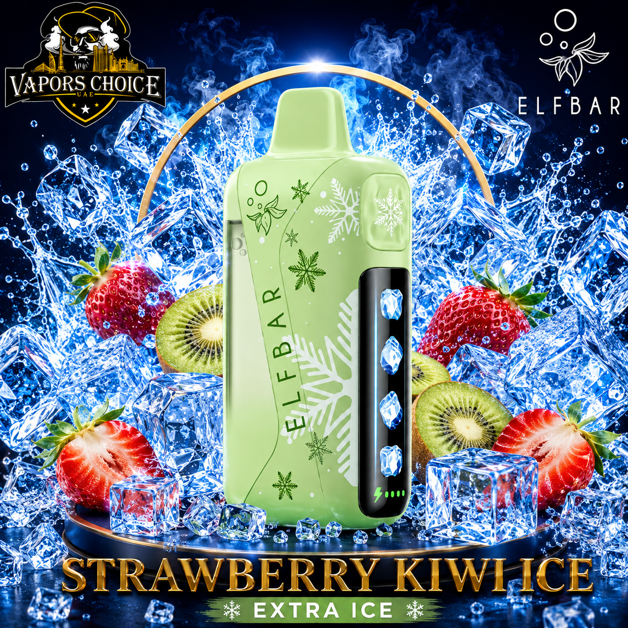 ELFBAR Ice King Pro 40K Disposable Vape Winter Edition & Strawberry Kiwi & UAE & Dubai