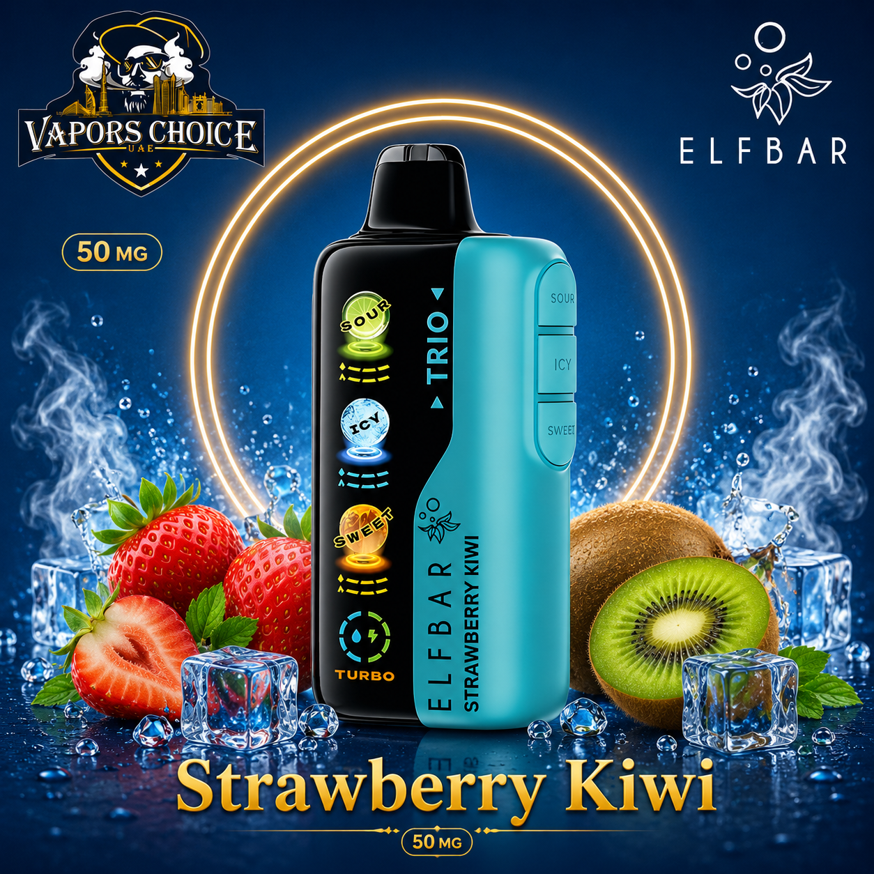 ELF BAR Trio 40K Puffs – Disposable Vape & Strawberry Kiwi & UAE & Dubai