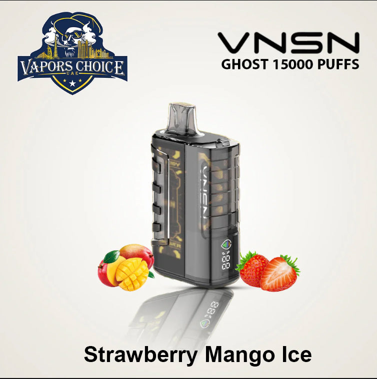 VNSN Ghost (50mg) 15000 PUFFS DISPOSABLE VAPE Strawberry Mango ice & Ras Al Khaimah,