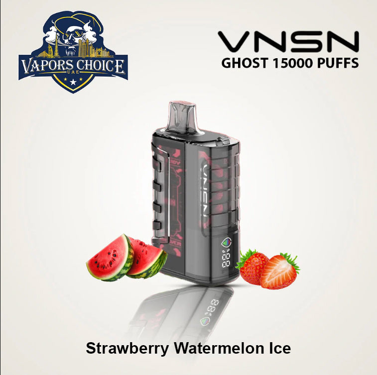 VNSN Ghost (50mg) 15000 PUFFS DISPOSABLE VAPE Strawberry Watermelon Ice & Fujairah