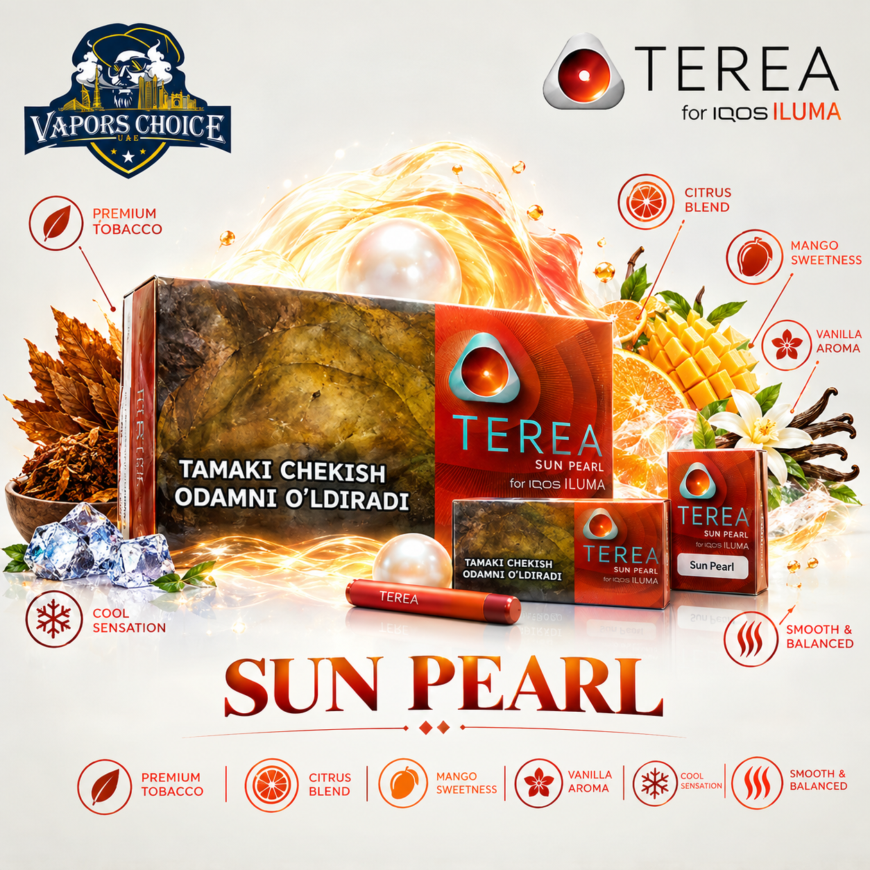 IQOS TEREA Sticks Uzbekistan (10 Packs) & Sun Pearl & UAE & Ras Al Khaimah