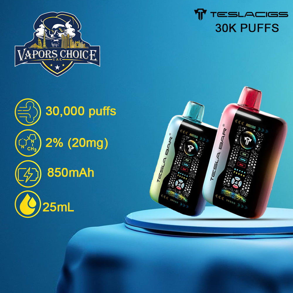 TESLA BAR XT 30K PUFFS DISPOSABLE VAPE 1st UAE Abu Dhabi