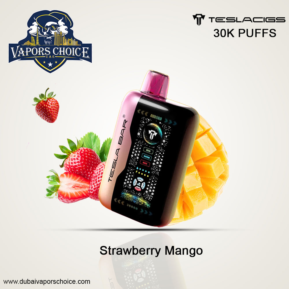 TESLA BAR XT 30K PUFFS DISPOSABLE VAPE Strawberry Mango UAE Ajman