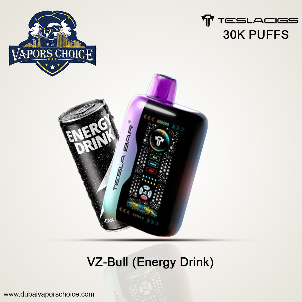 TESLA BAR XT 30K PUFFS DISPOSABLE VAPE VZ-Bull (Energy Drink ) UAE Abu Dhabi