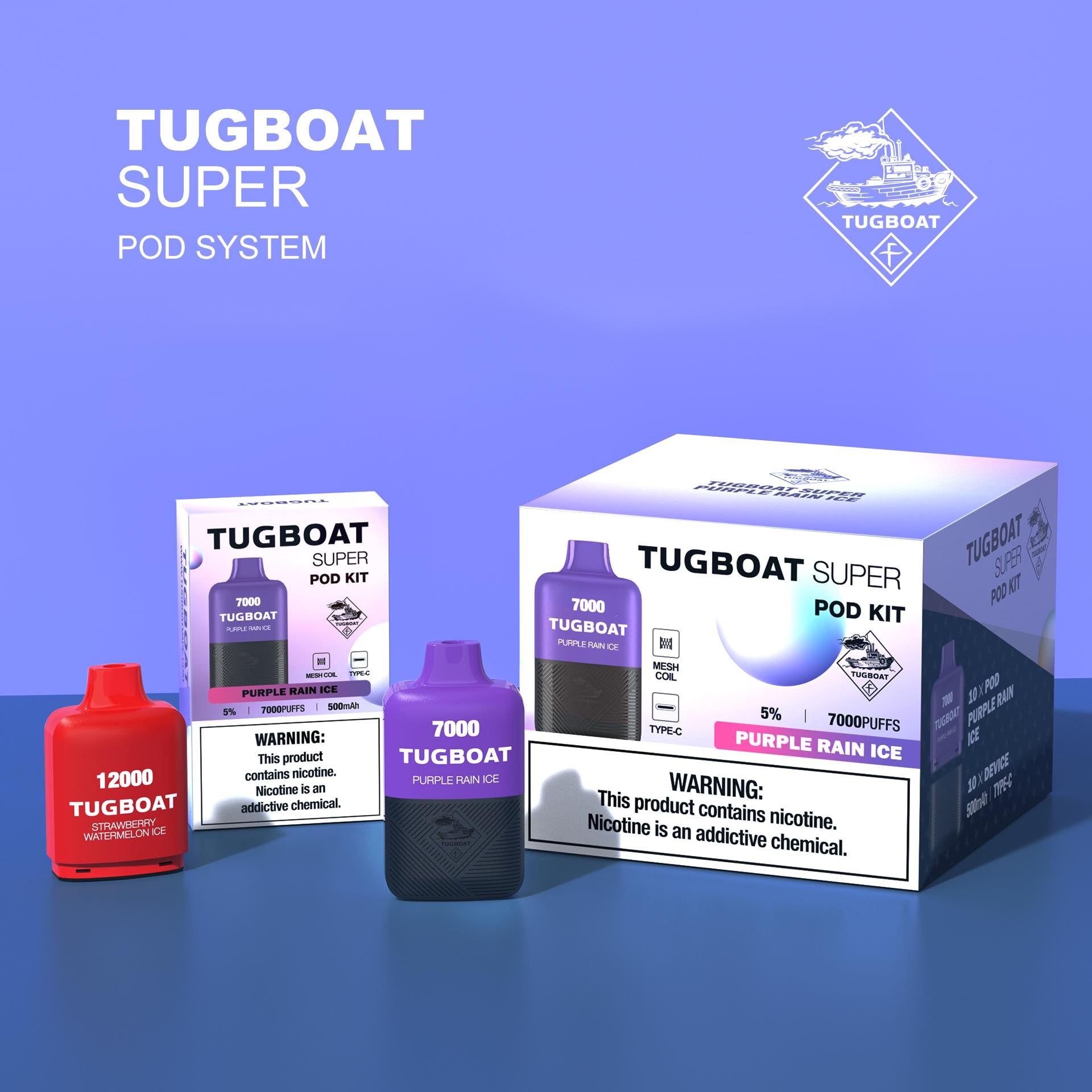 TUGBOAT SUPER 12000 PUFFS DISPOSABLE VAPE - Vape Here Store