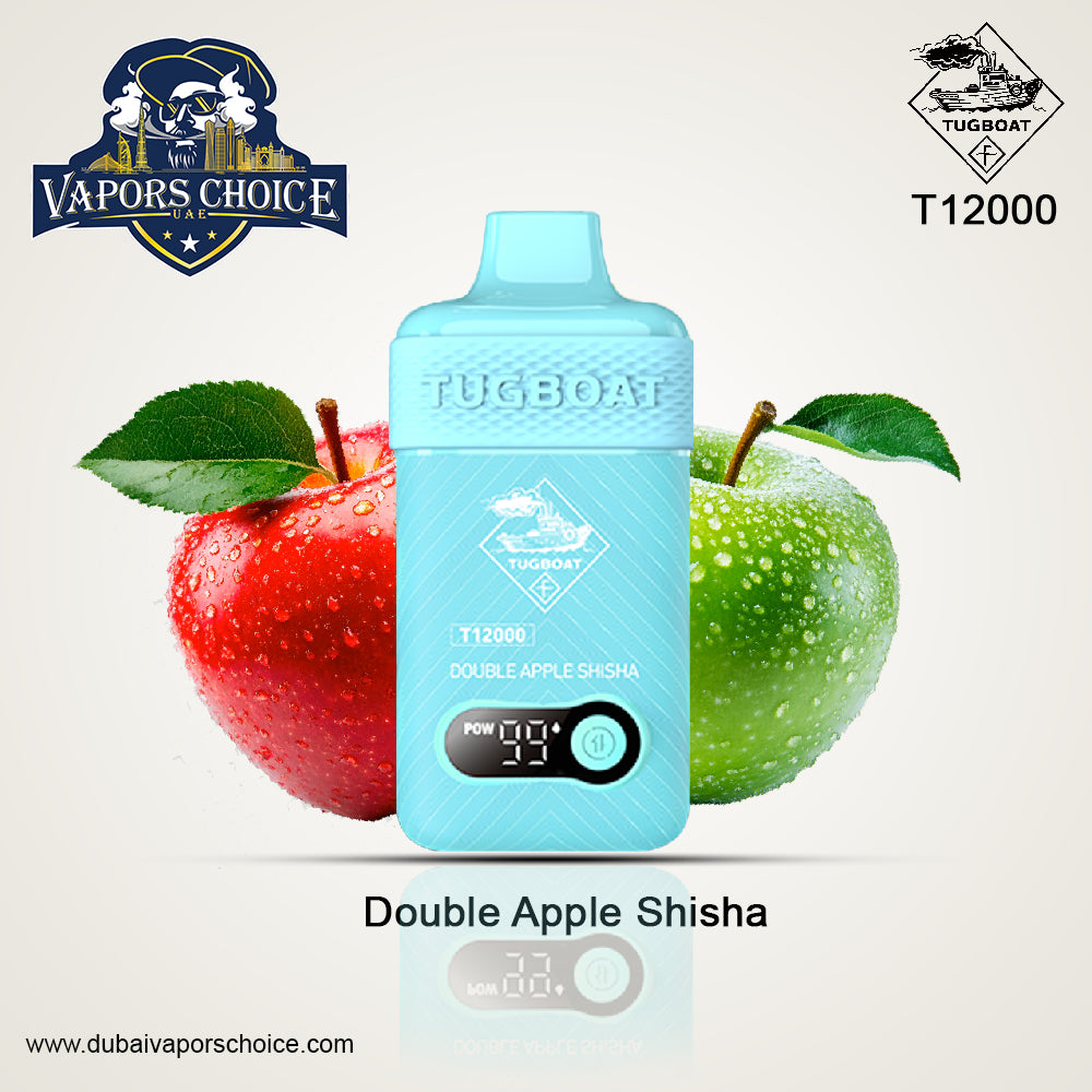 TUGBOAT T12000 (50mg) 12000 PUFFS - DISPOSABLE VAPE Double Apple Shisha UAE Ajman