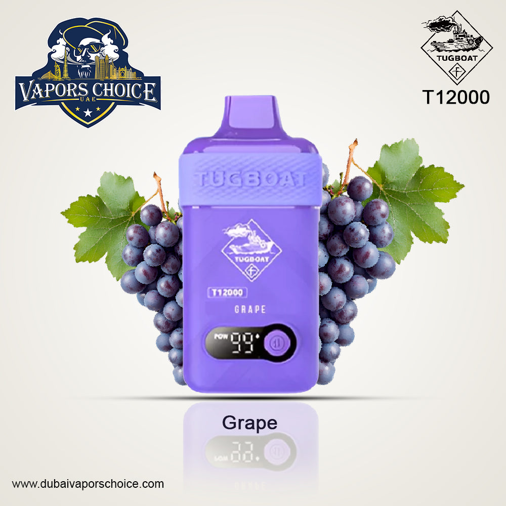 TUGBOAT T12000 (50mg) 12000 PUFFS - DISPOSABLE VAPE Grape UAE Al Sharjah