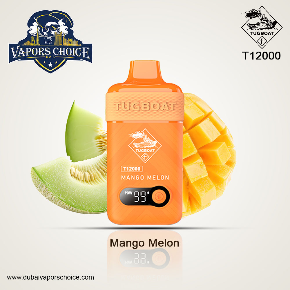 TUGBOAT T12000 (50mg) 12000 PUFFS - DISPOSABLE VAPE Mango Melon UAE Abu Dhabi & Dubai