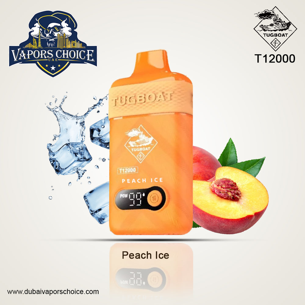 TUGBOAT T12000 (50mg) 12000 PUFFS - DISPOSABLE VAPE Peach Ice UAE Ajman & Al Ain