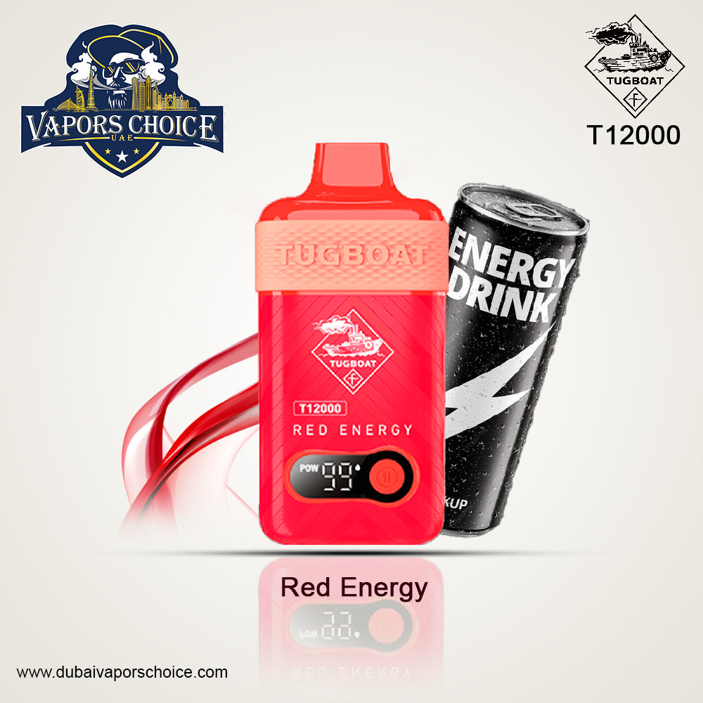 TUGBOAT T12000 (50mg) 12000 PUFFS - DISPOSABLE VAPE Red Energy UAE Abu Dhabi & Ras Al-Khaimah 
