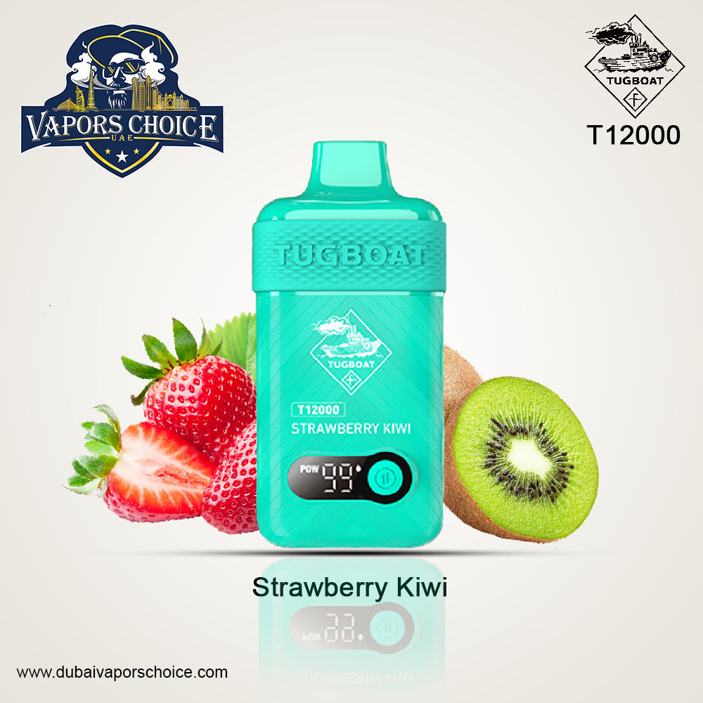 TUGBOAT T12000 (50mg) 12000 PUFFS - DISPOSABLE VAPE Strawberry Kiwi UAE Dubai & Al Ain