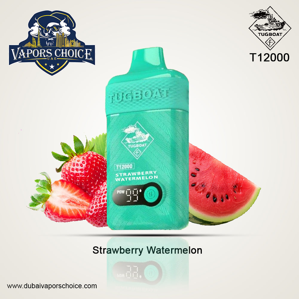 TUGBOAT T12000 (50mg) 12000 PUFFS - DISPOSABLE VAPE Strawberry Watermelon UAE Ajman & Ras Al-Khaimah