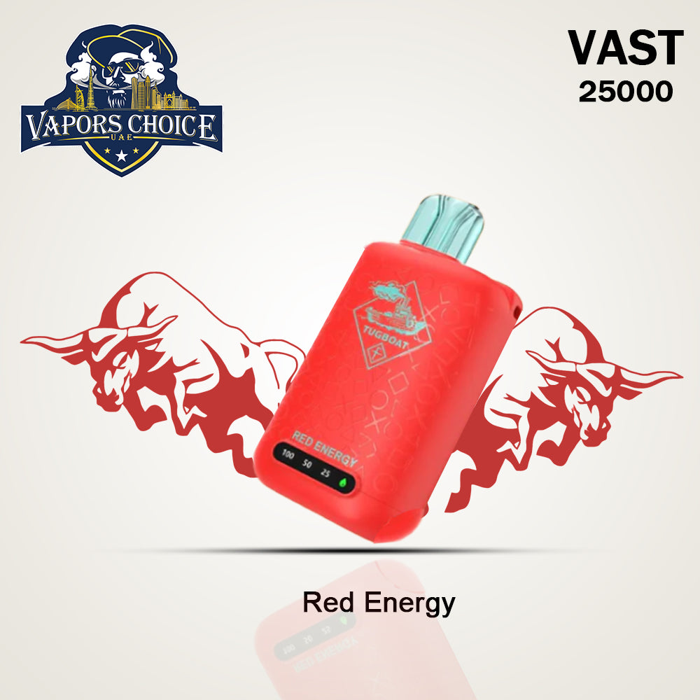 TUGBOAT VAST 25000 PUFFS DISPOSABLE VAPE Red Energy UAE Abu Dhabi