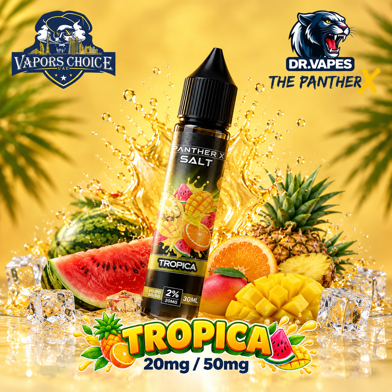 Dr Vapes The Panther X – Salt Nic E-Liquid 20mg (2%) / 50mg (5%)  30ML & Tropica & UAE & Umm Al Quwain