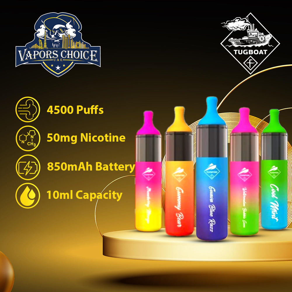 Tugboat EVO (50mg) 4500 PUFFS - DISPOSABLE VAPE UAE Dubai