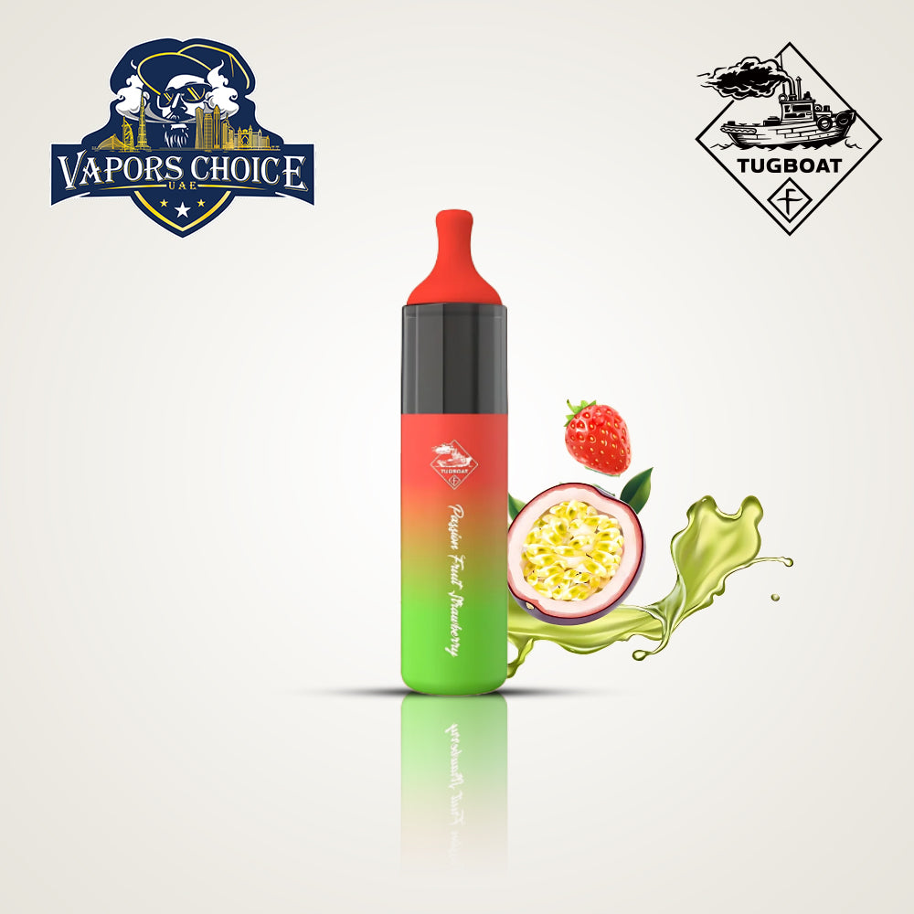 Tugboat EVO (50mg) 4500 PUFFS - DISPOSABLE VAPE Passionfruit Starwberry UAE Abu Dhabi