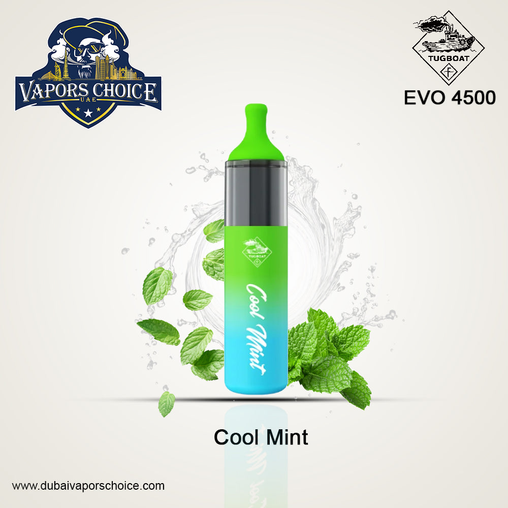 Tugboat EVO (50mg) 4500 PUFFS DISPOSABLE VAPE Cool Mint UAE Abu Dhabi & Al Ain