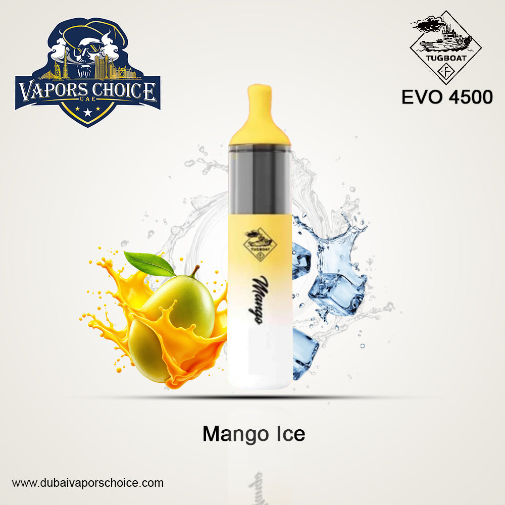 Tugboat EVO (50mg) 4500 PUFFS DISPOSABLE VAPE Mango Ice UAe Abu Dhabi & Dubai