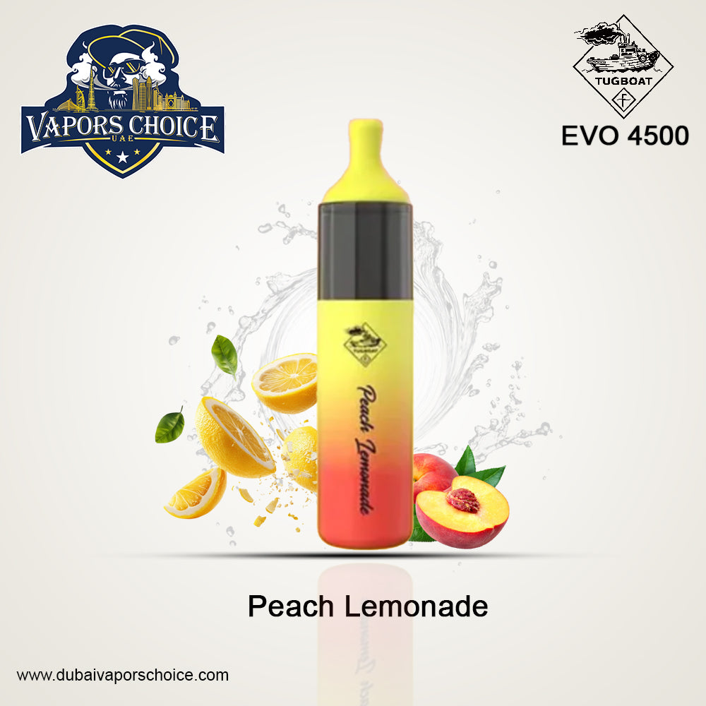 Tugboat EVO (50mg) 4500 PUFFS DISPOSABLE VAPE Peach Lemonade UAE Abu Dhabi & Dubai