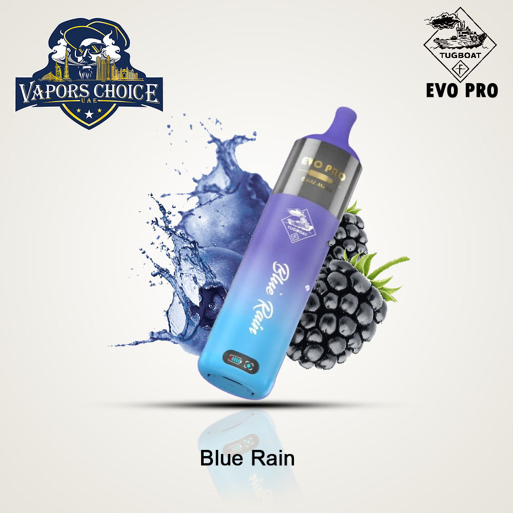 Tugboat EVO PRO (50mg) 15000 PUFFS - DISPOSABLE VAPE Blue Rain UAE Ajman
