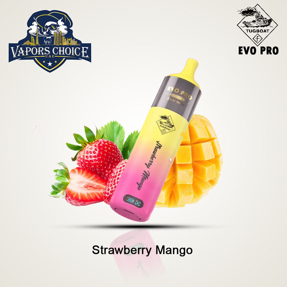 Tugboat EVO PRO (50mg) 15000 PUFFS - DISPOSABLE VAPE Strawberry Mango UAE Abu Dhabi & Al Sharjah