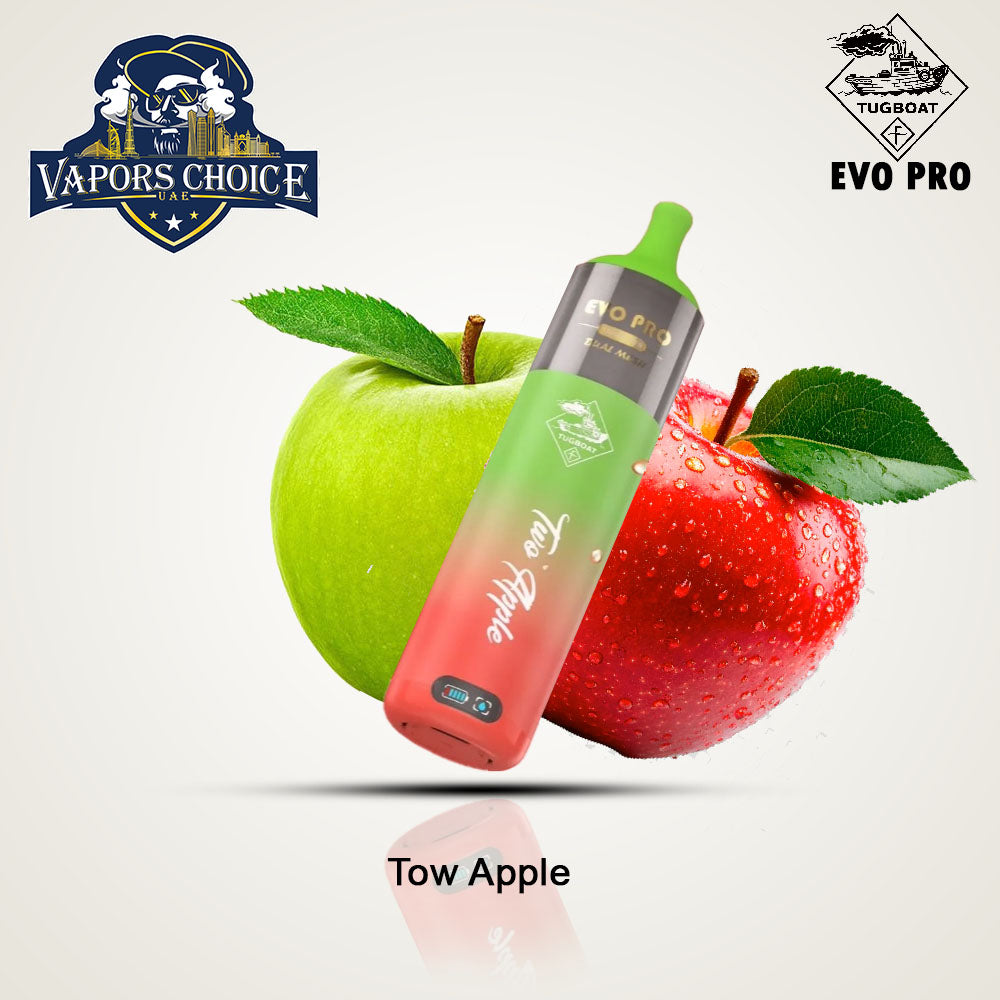 Tugboat EVO PRO (50mg) 15000 PUFFS - DISPOSABLE VAPE Tow Apple UAE Abu Dhabi & Ras Al-Khaimah 