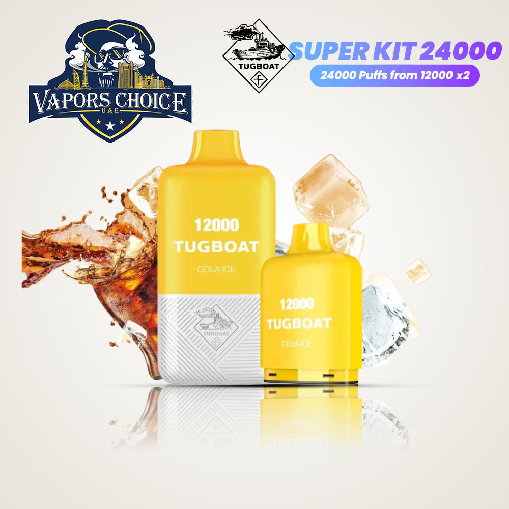 Tugboat Super Kit 24000 Puffs (50mg) Disposable Vape Cola Ice UAE Dubai