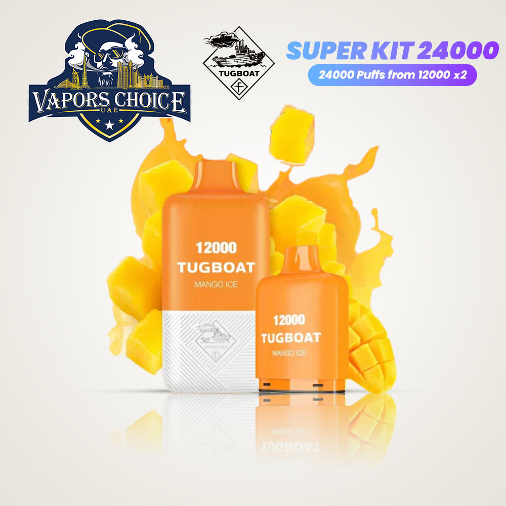 Tugboat Super Kit 24000 Puffs (50mg) Disposable Vape Magno Ice UAE Al Ain